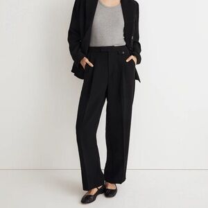 Madewell The Rosedale High Rise Straight Pant in Crepe